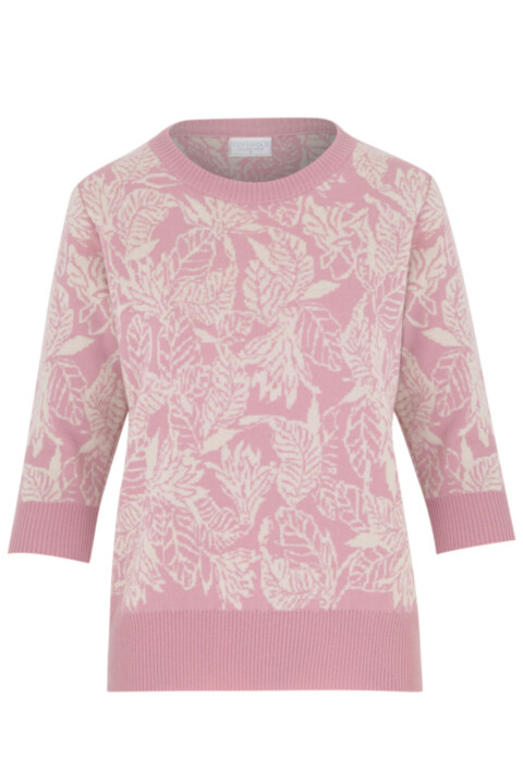 Leaf jacquard jumper