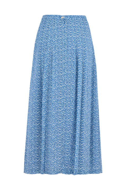 Printed soft pleat skirt