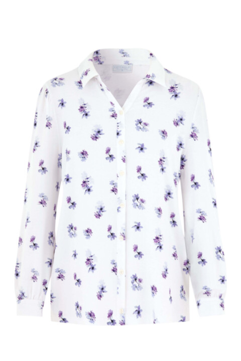 Printed jersey blouse