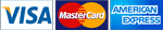 Visa, MasterCard, American Express accepted cards