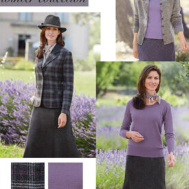 Colour story for winter | Harmonious shades of purple and grey